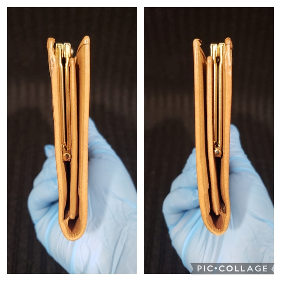 Vintage Celine Macadam Triomphe Light Beige Long Leather Checkbook Wallet - Picture 9 of 11